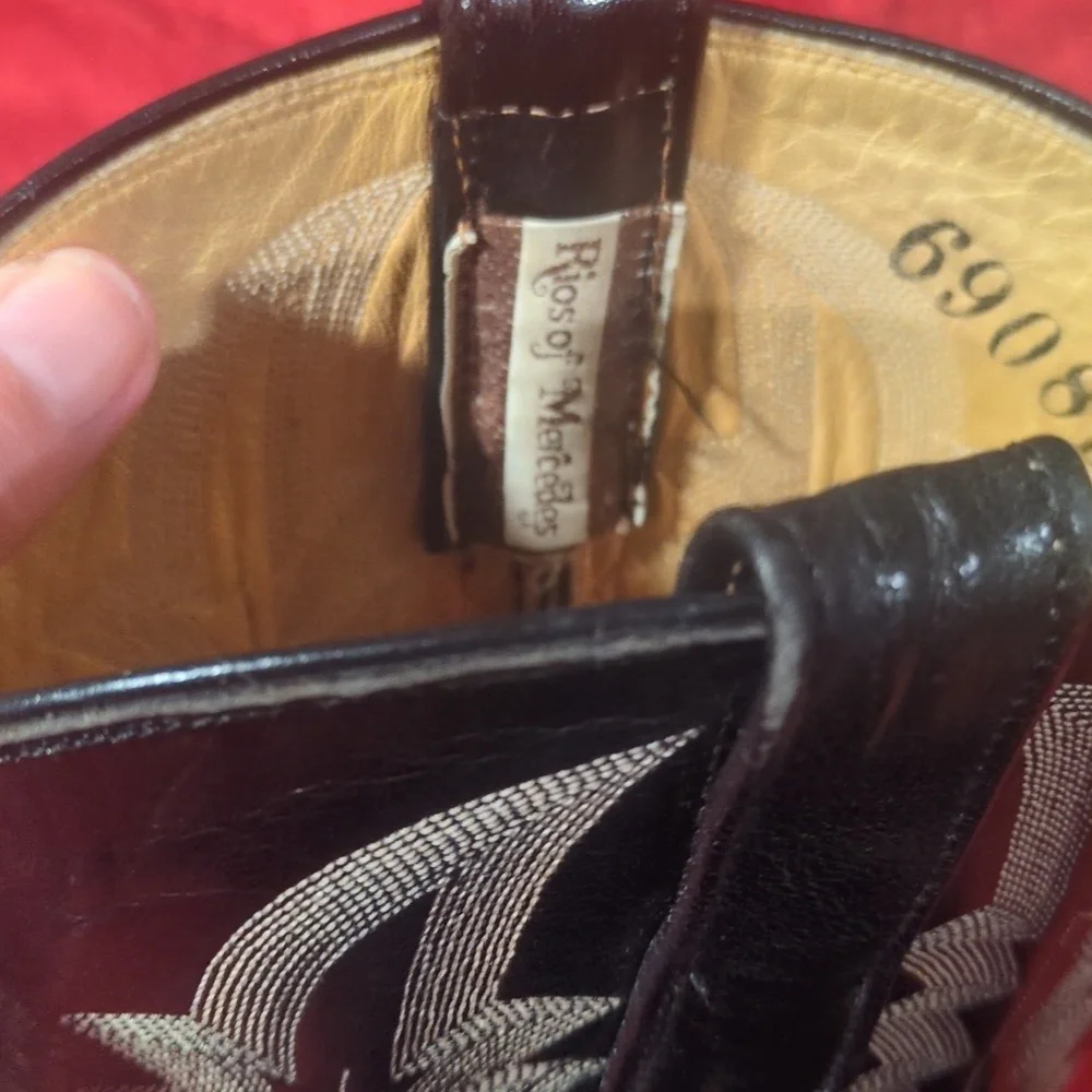 Rios of Mercedes Dark Leather Western Boots - Picture 6 of 9